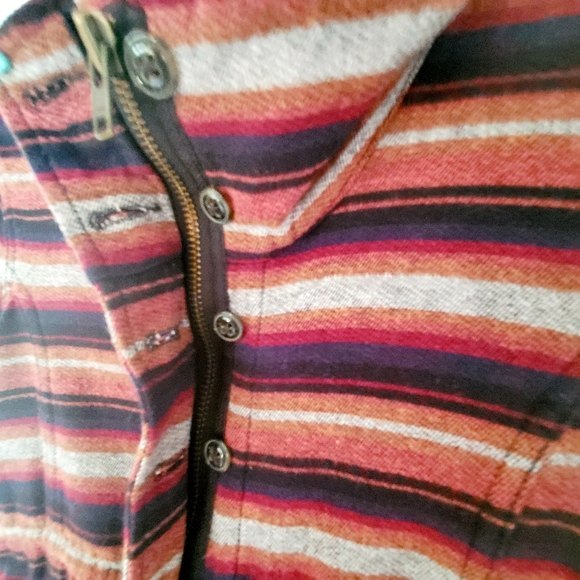 Obey Jacket Striped Twill Multi Color Women Size XS - Picture 5 of 15